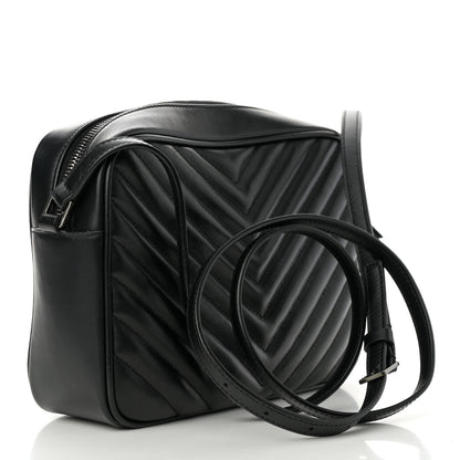 Saint Laurent Calfskin Matelasse Monogram Lou Camera Bag Black 3 of 11