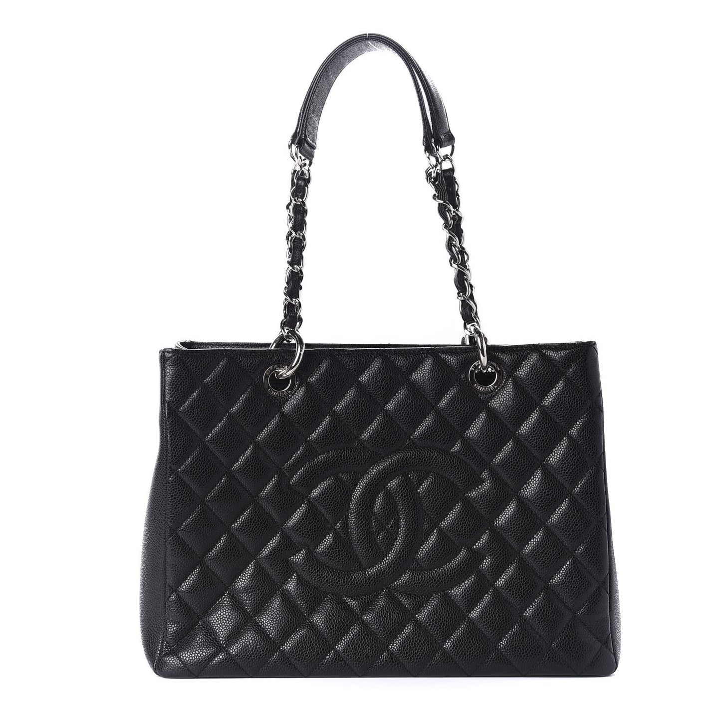 Caviar Quilted Grand Shopping Tote GST Black