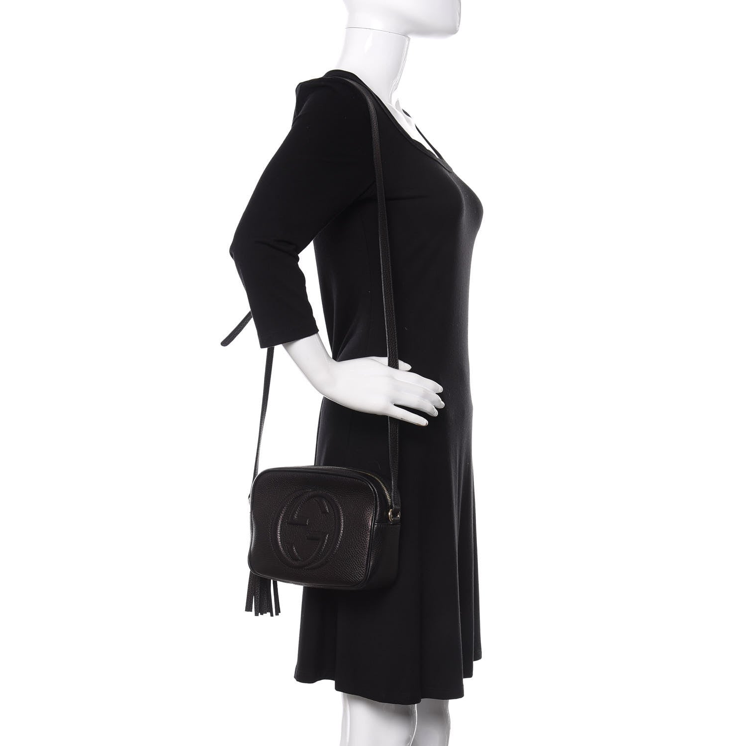 Gucci Pebbled Calfskin Small Soho Disco Bag Black 2 of 10