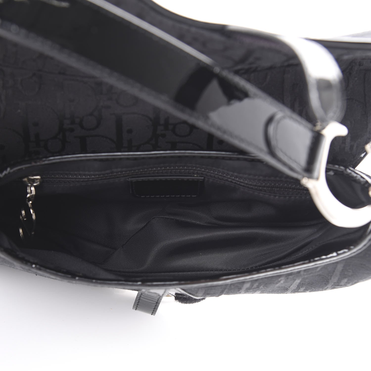 Christian Dior Monogram Saddle Bag Black 4 of 9