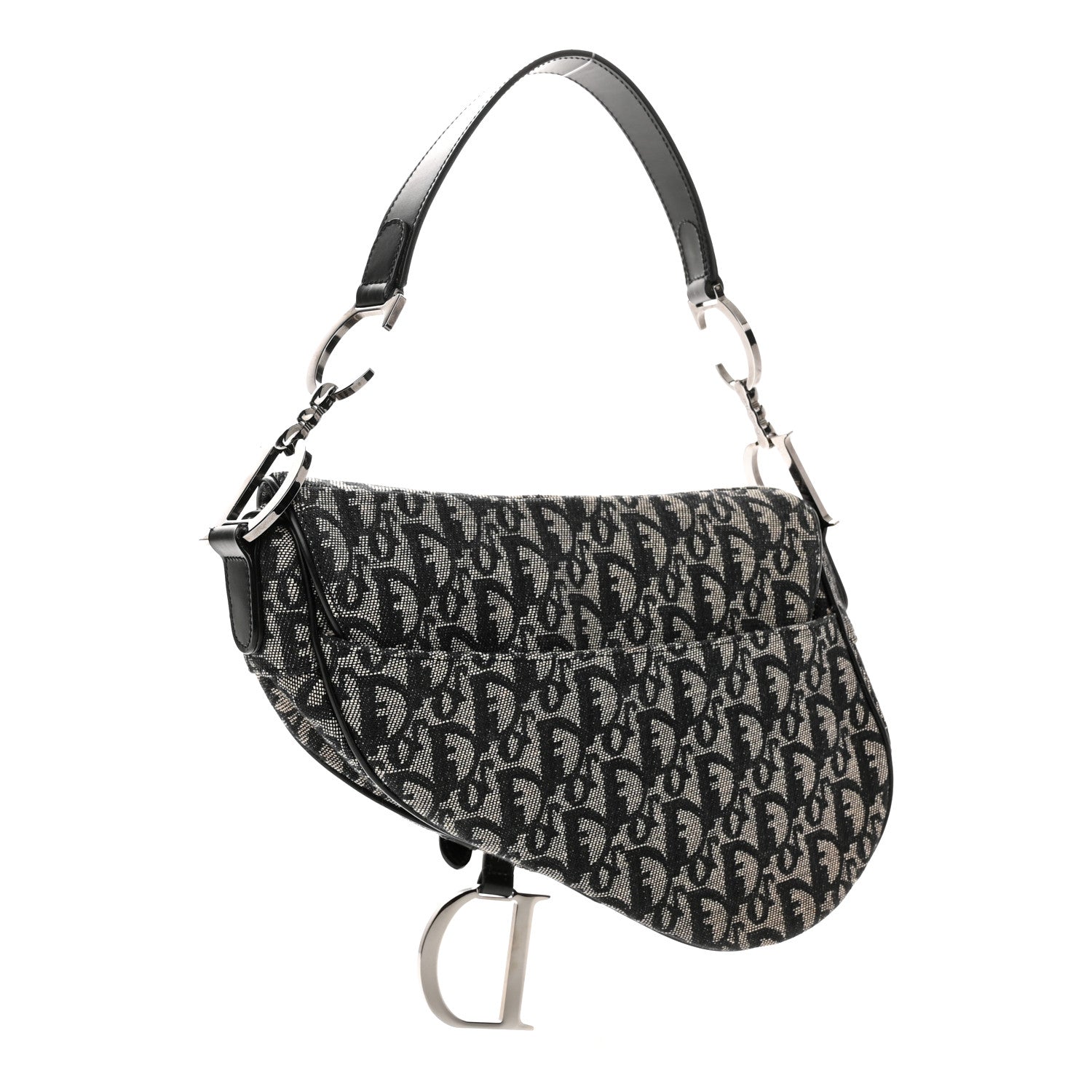Christian Dior Monogram Saddle Bag Black 3 of 11