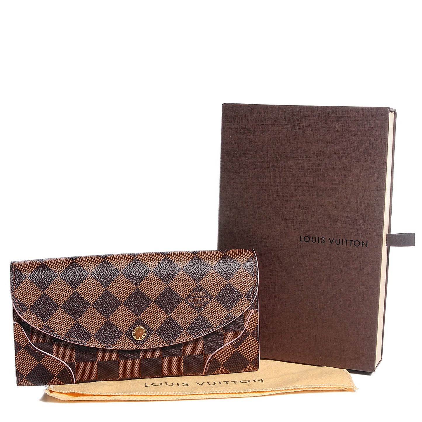 Damier Ebene Caissa Wallet Rose Ballerine