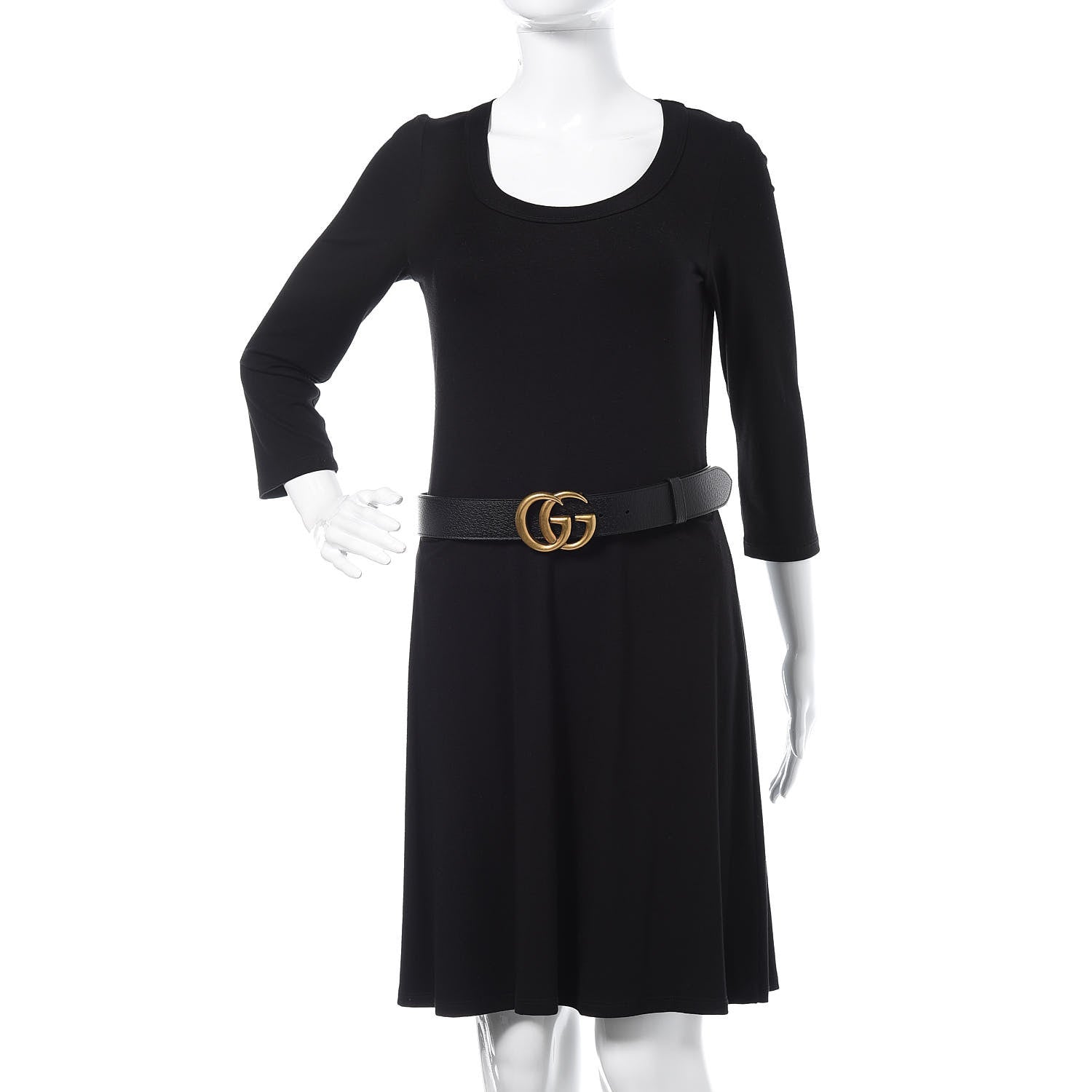 Gucci Textured Calfskin Double G 40mm Belt 85 34 Black 2 of 6