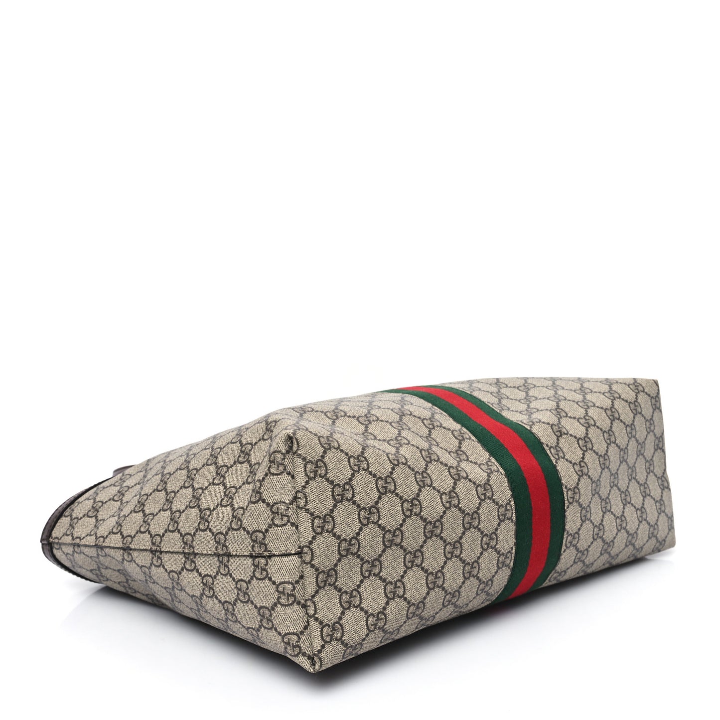 GG Supreme Monogram Medium Ophidia Shopping Tote Brown