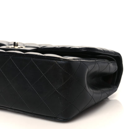 Chanel Lambskin Quilted Jumbo Double Flap Black 9 of 10
