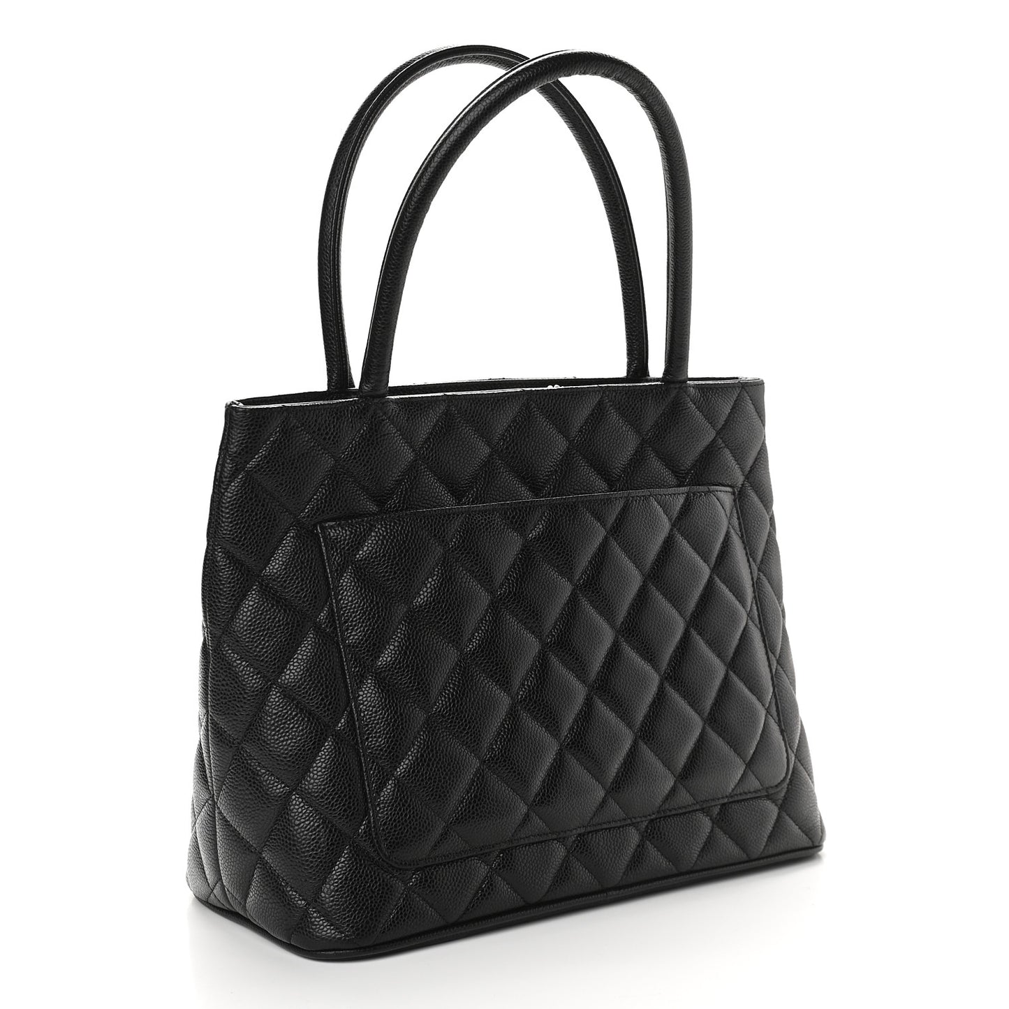 Caviar Quilted Medallion Tote Black