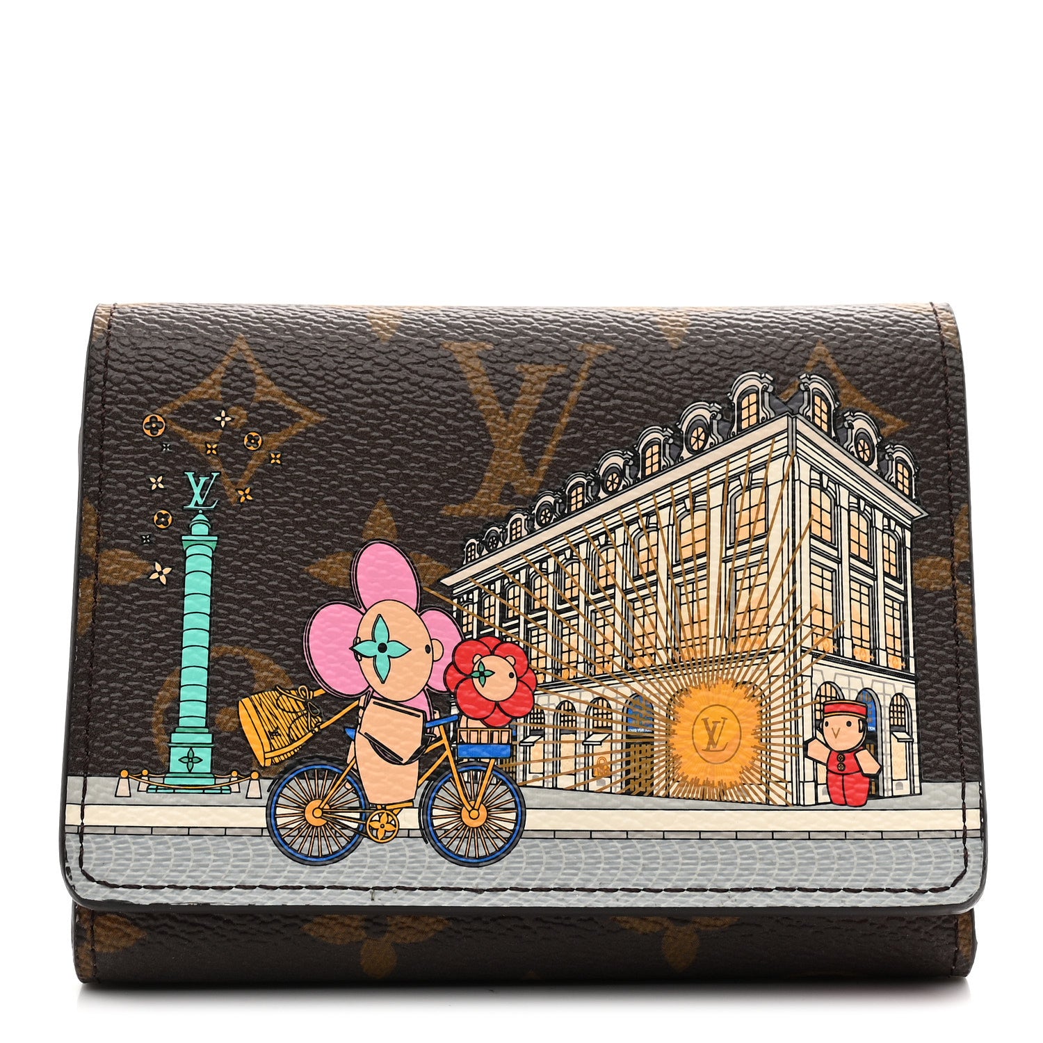 Louis Vuitton Monogram 2022 Christmas Animation Paris Victorine Wallet Pink 1 of 7
