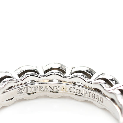 Tiffany Platinum Diamond 3.7mm Embrace Eternity Band Ring 50 5.5 4 of 5