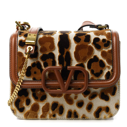 Valentino Garavani Canvas Leopard Print Small VSling Shoulder Bag 1 of 9