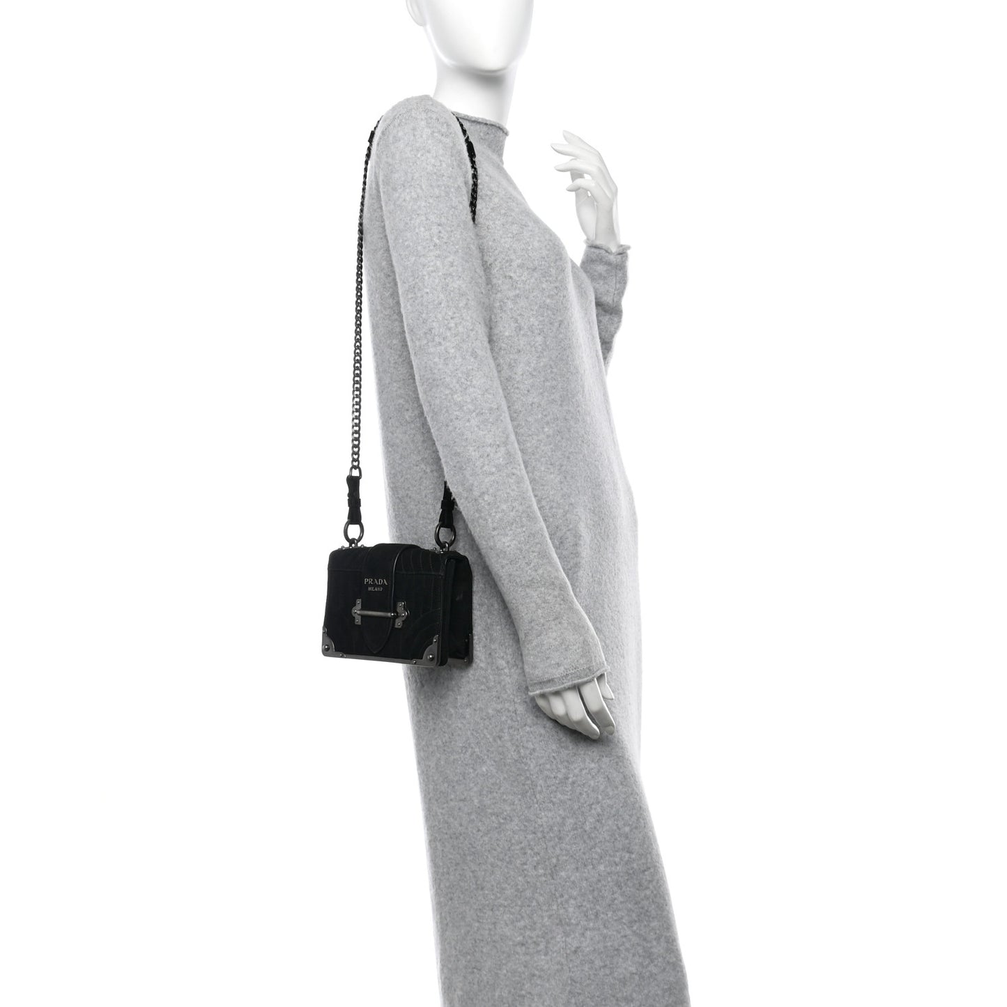 Velvet Impuntu Cahier Bag Black