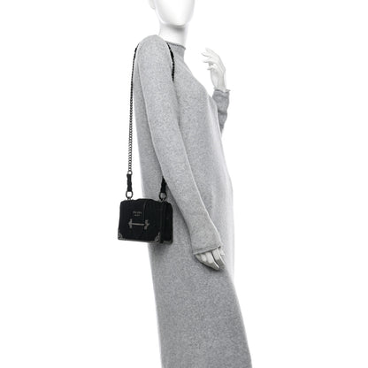 Prada Velvet Impuntu Cahier Bag Black 2 of 9