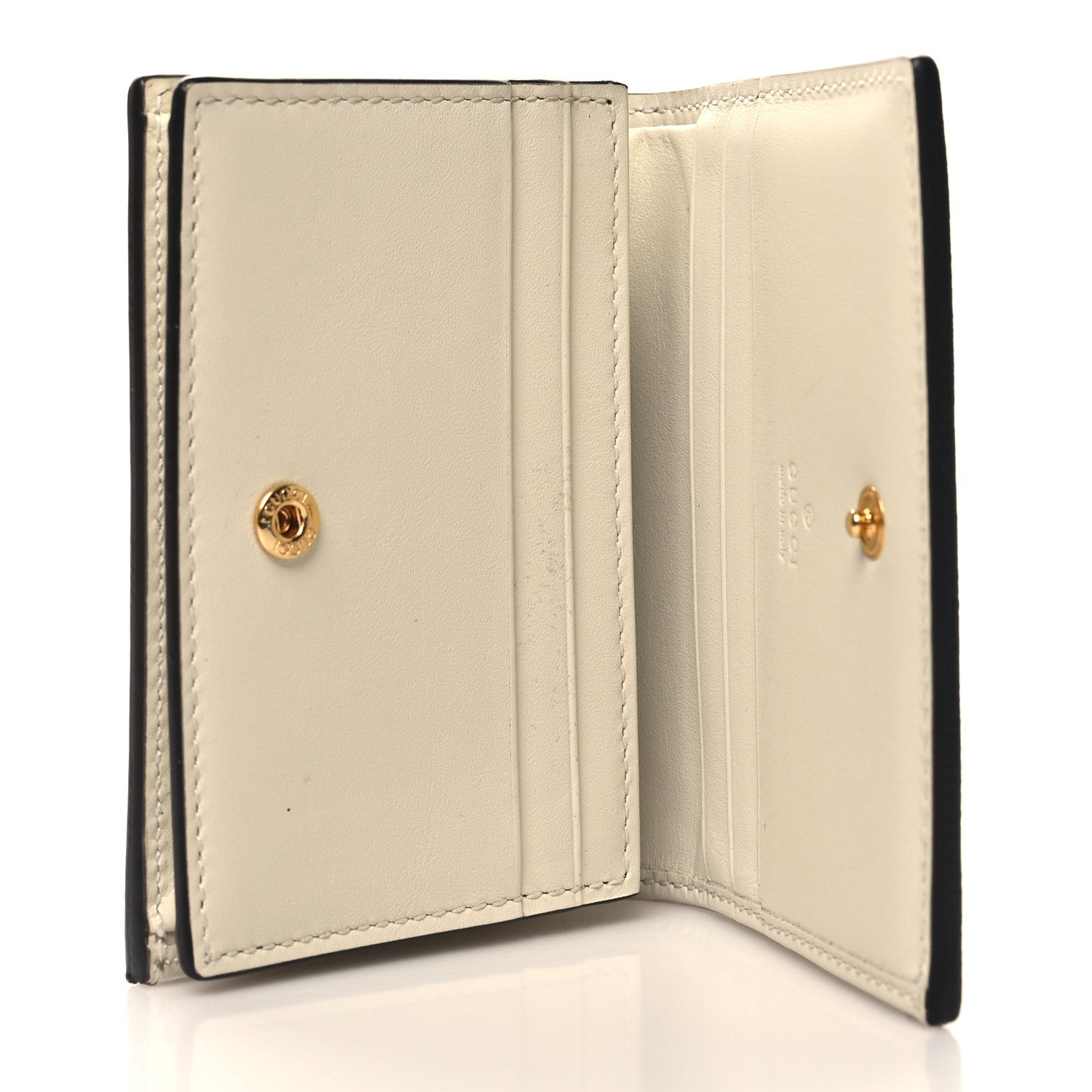 Gucci GG Supreme Monogram Les Pommes Card Case Wallet Beige Multicolor Mystic White 5 of 9