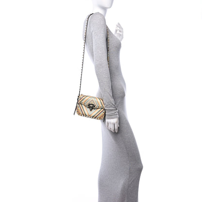 Valentino Garavani Vitello Native Couture 1975 Rockstud Crossbody Bag Green Multicolor 3 of 15