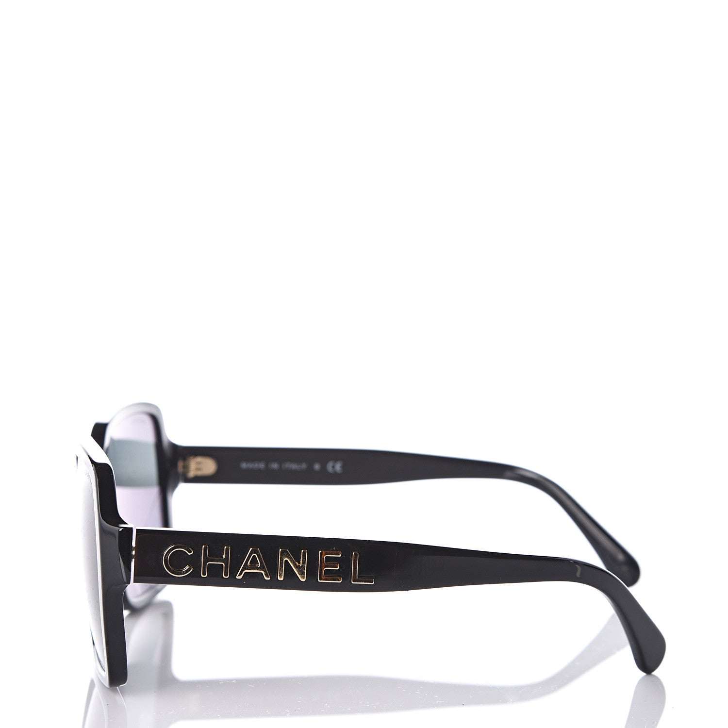 Chanel Acetate Polarized Square Sunglasses 5408 Black 3 of 9