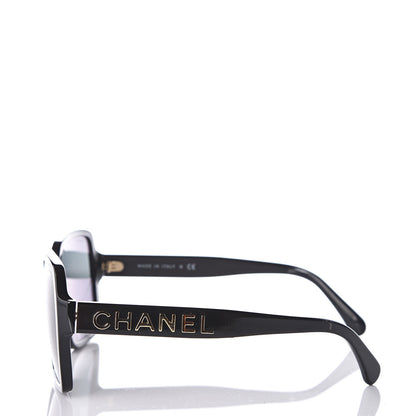 Chanel Acetate Polarized Square Sunglasses 5408 Black 3 of 9