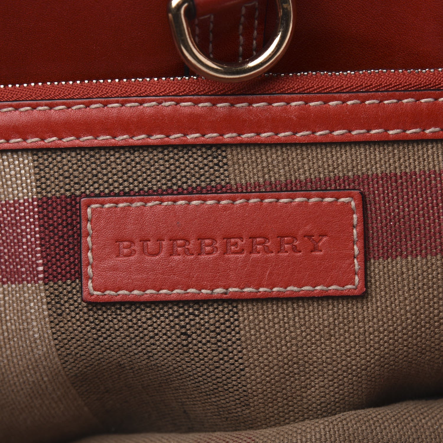 Burberry Canvas Mega Check Medium Maidstone Cadmium Red 6 of 12