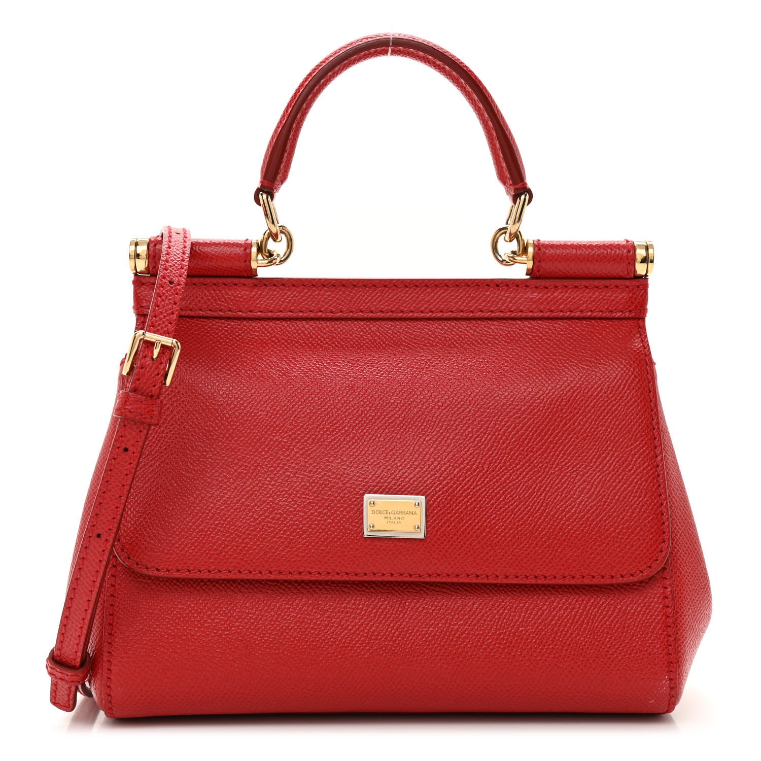 Dolce & Gabbana Dauphine Small Miss Sicily Satchel Red 1 of 7
