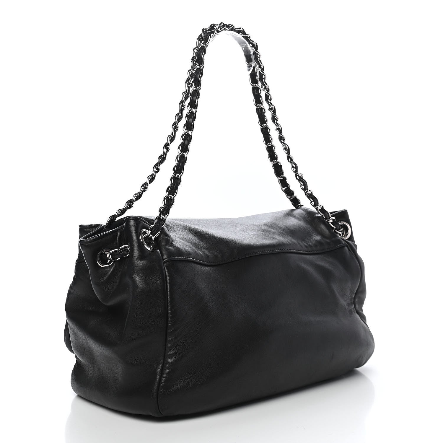 Chanel Lambskin CC Disc Accordion Flap Black 2 of 8