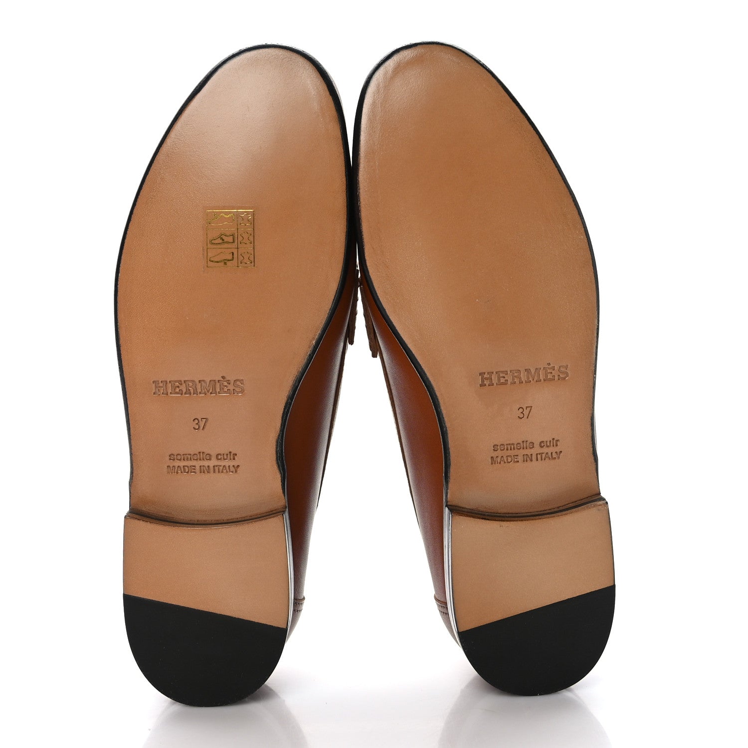 Hermes Calfskin Womens Kennedy Loafers 37 Naturel 5 of 10