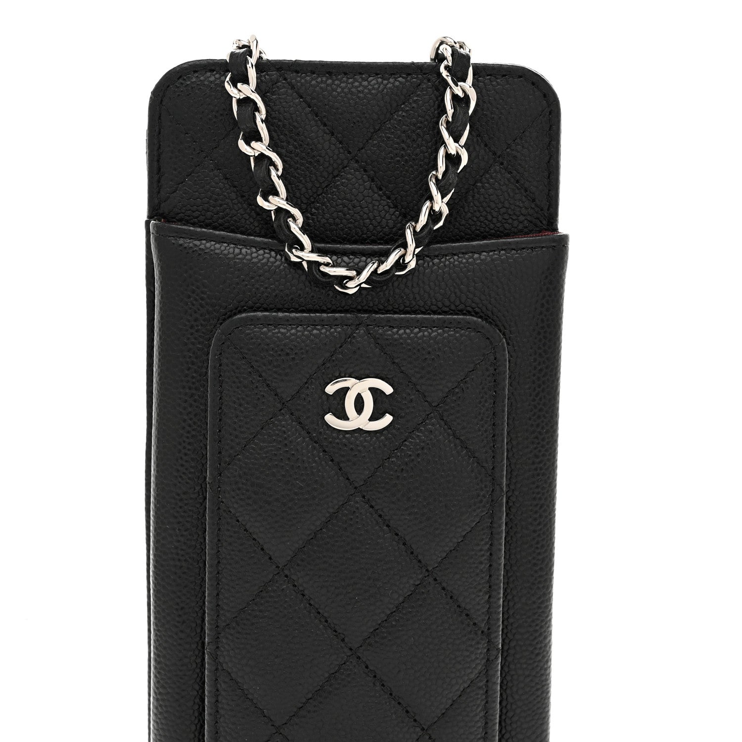 Chanel Caviar Quilted Zip Phone Case Black 8 of 11
