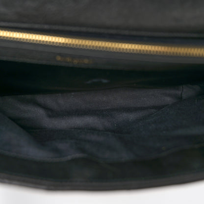 Saint Laurent SAINT LAURENT Sheepskin Matelasse Chevron Monogram Large College Satchel Black 5 of 10