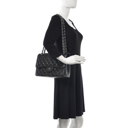 Chanel Caviar Quilted Jumbo Double Flap Black 2 of 8