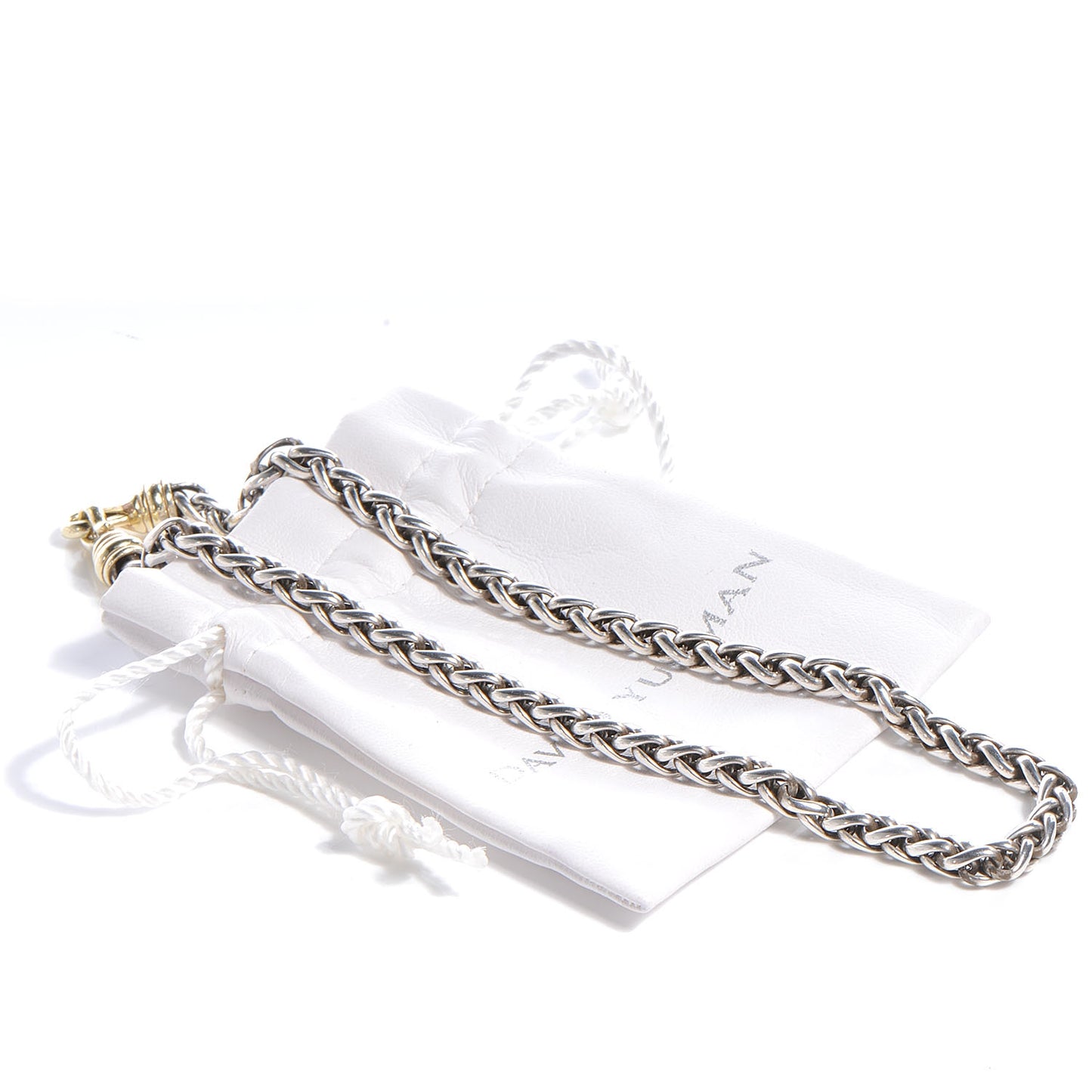 18K Gold Sterling Silver Wheat Necklace