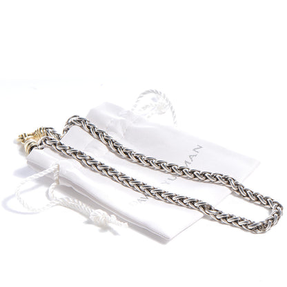 David Yurman 18K Gold Sterling Silver Wheat Necklace 5 of 5