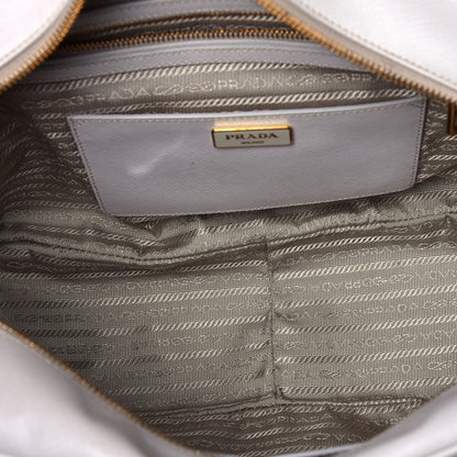Prada Saffiano Lux Bowler Talco White 4 of 8
