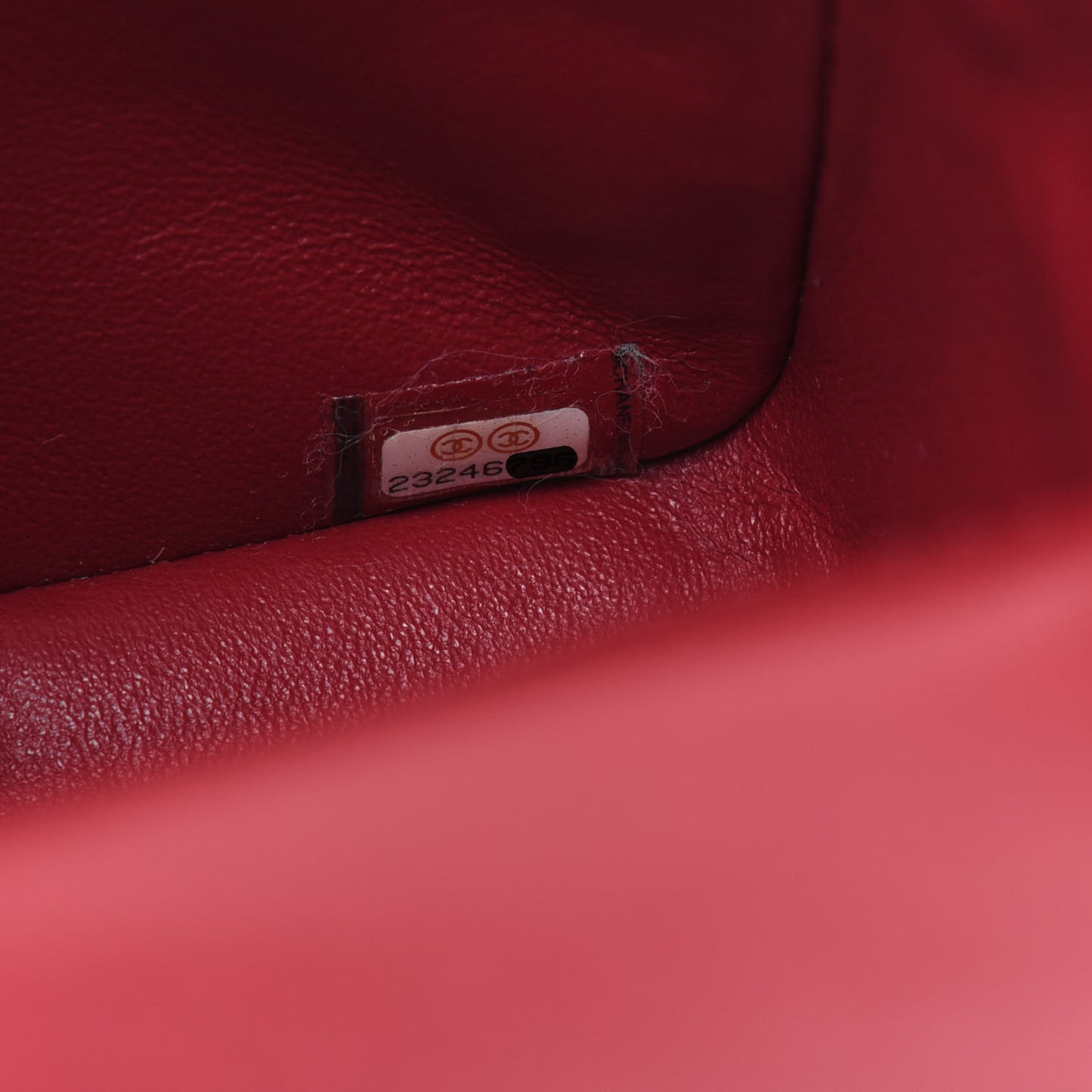 Lambskin Cross Stitch Mini Coco Handle Flap Red