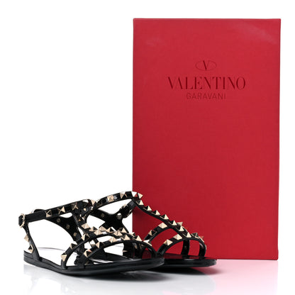 Valentino Garavani PVC Jelly Rockstud Caged Sandals 36 Black 19 of 22