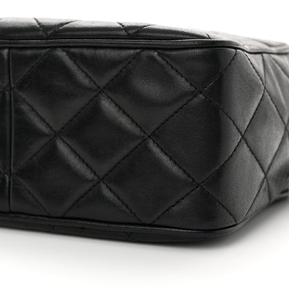 Chanel Lambskin Quilted Small Diamond CC Camera Case Black 12 of 15