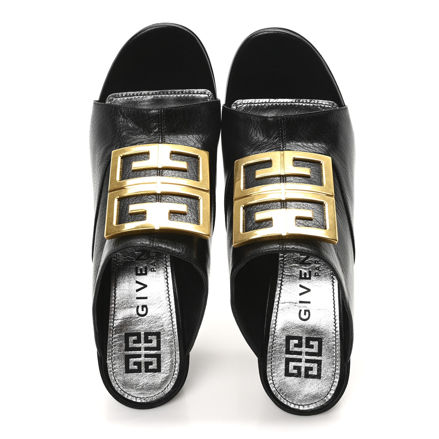 Givenchy Grained Goatskin 4G Logo Mules 40 Black 3 of 20