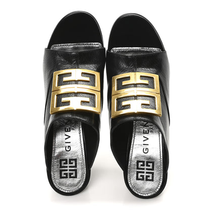 Givenchy Grained Goatskin 4G Logo Mules 40 Black 3 of 20