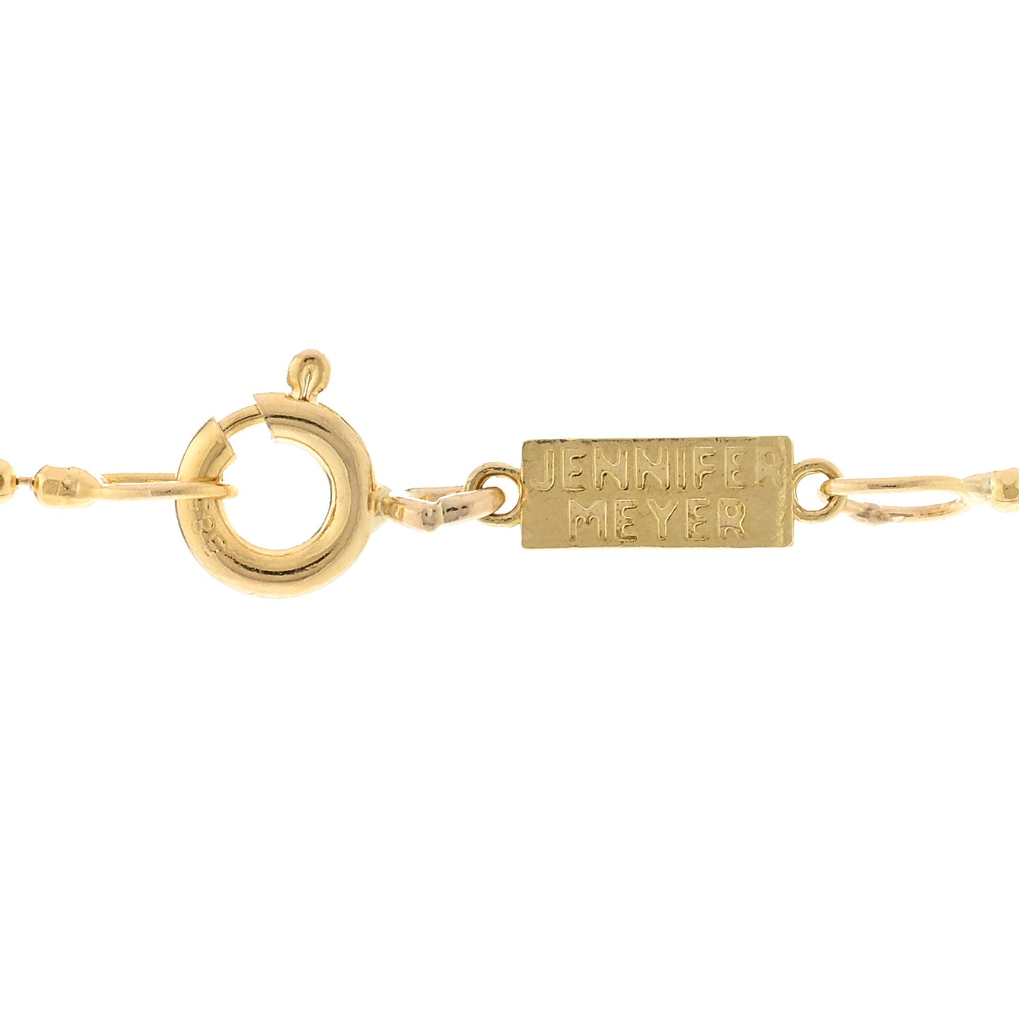 18K Yellow Gold Diamond Good Luck Pendant Necklace