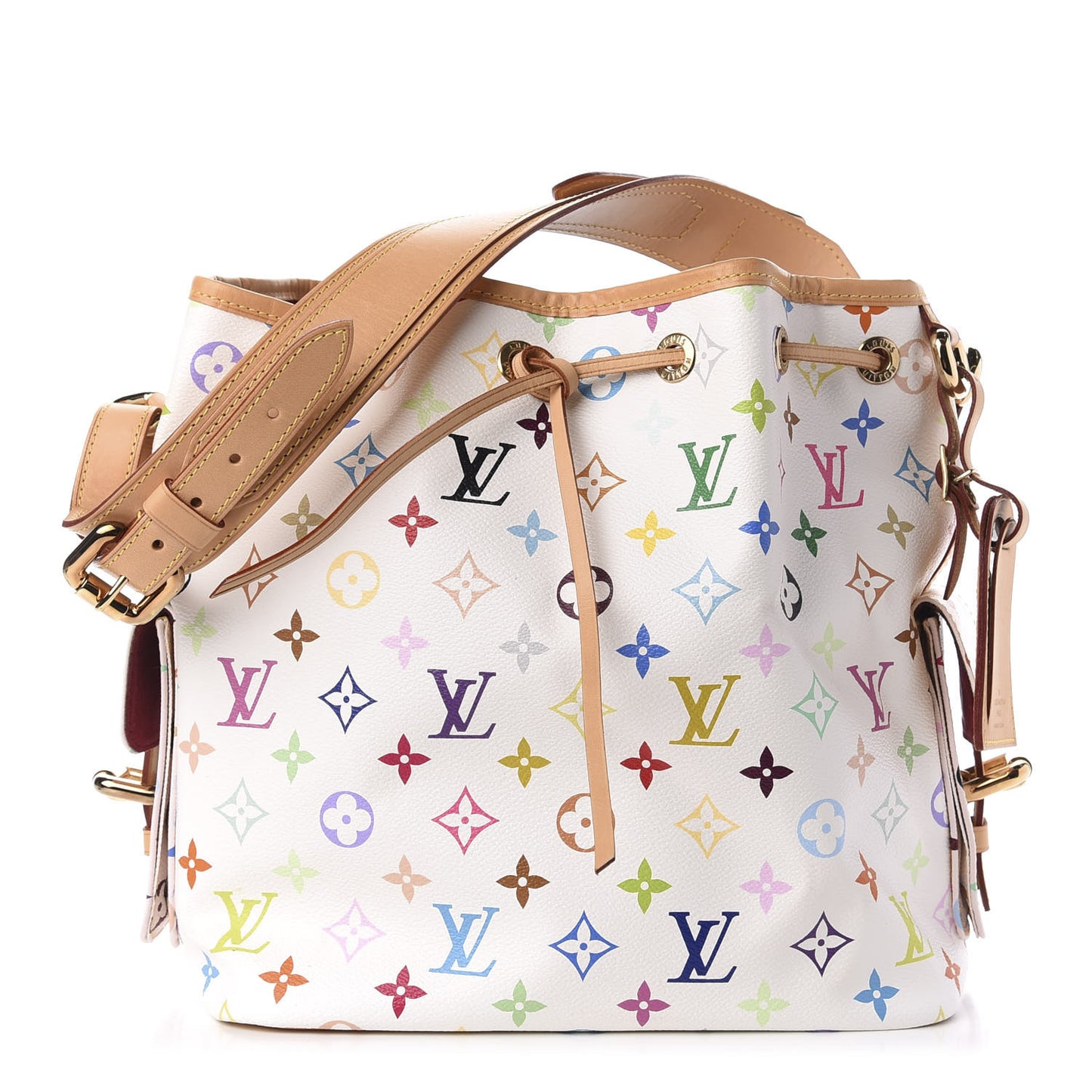 Monogram Multicolor Petit Noe White