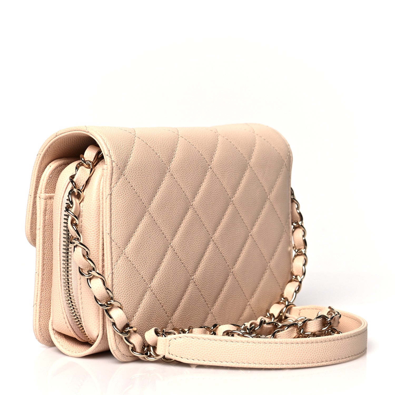 Chanel Caviar Quilted Like A Wallet Flap Light Beige 3 of 11
