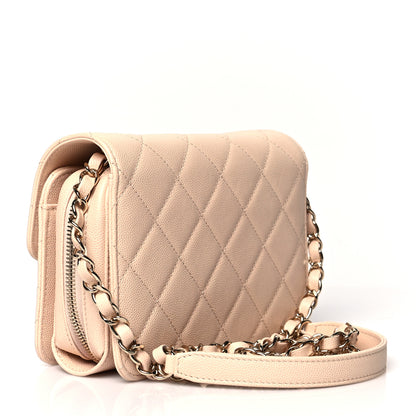 Chanel Caviar Quilted Like A Wallet Flap Light Beige 3 of 11
