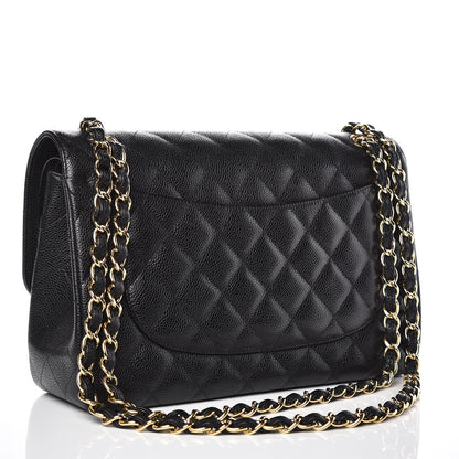 Chanel Caviar Quilted Jumbo Double Flap Black 3 of 9