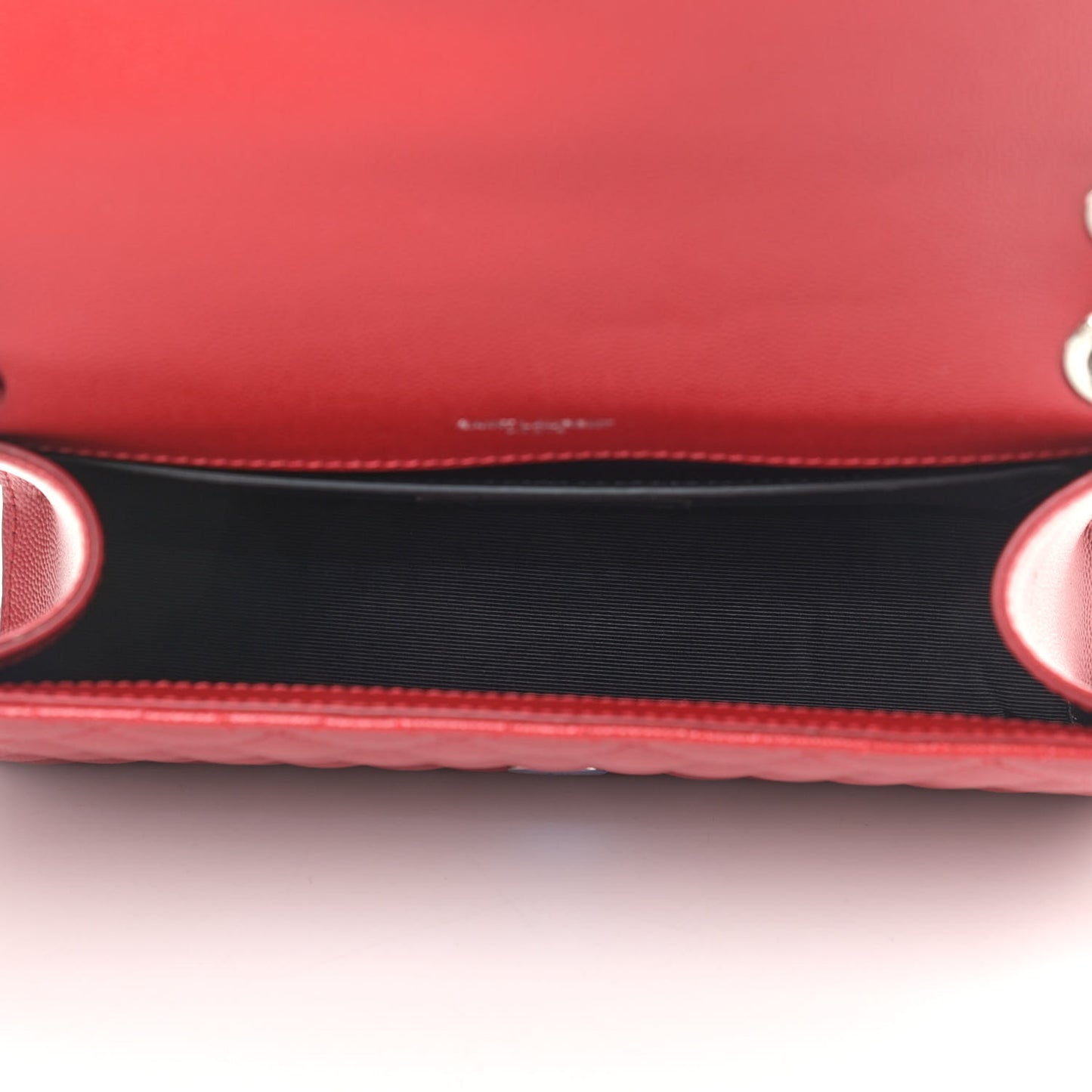 Grain De Poudre Textured Mixed Matelasse Triquilt Medium Monogram Satchel Rouge Eros