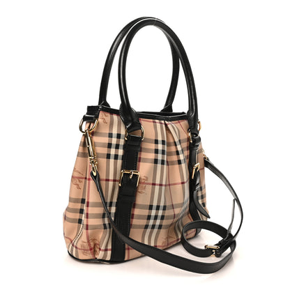 Burberry Haymarket Check Small Northfield Tote Black 3 of 9