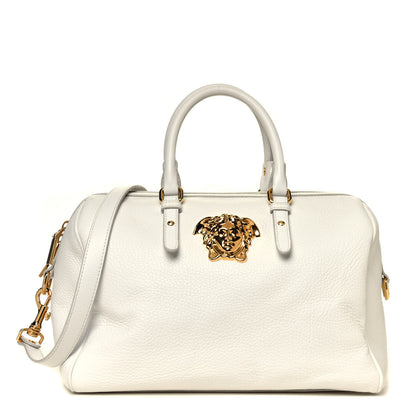 Versace Grained Calfskin Palazzo Bowler White 1 of 4