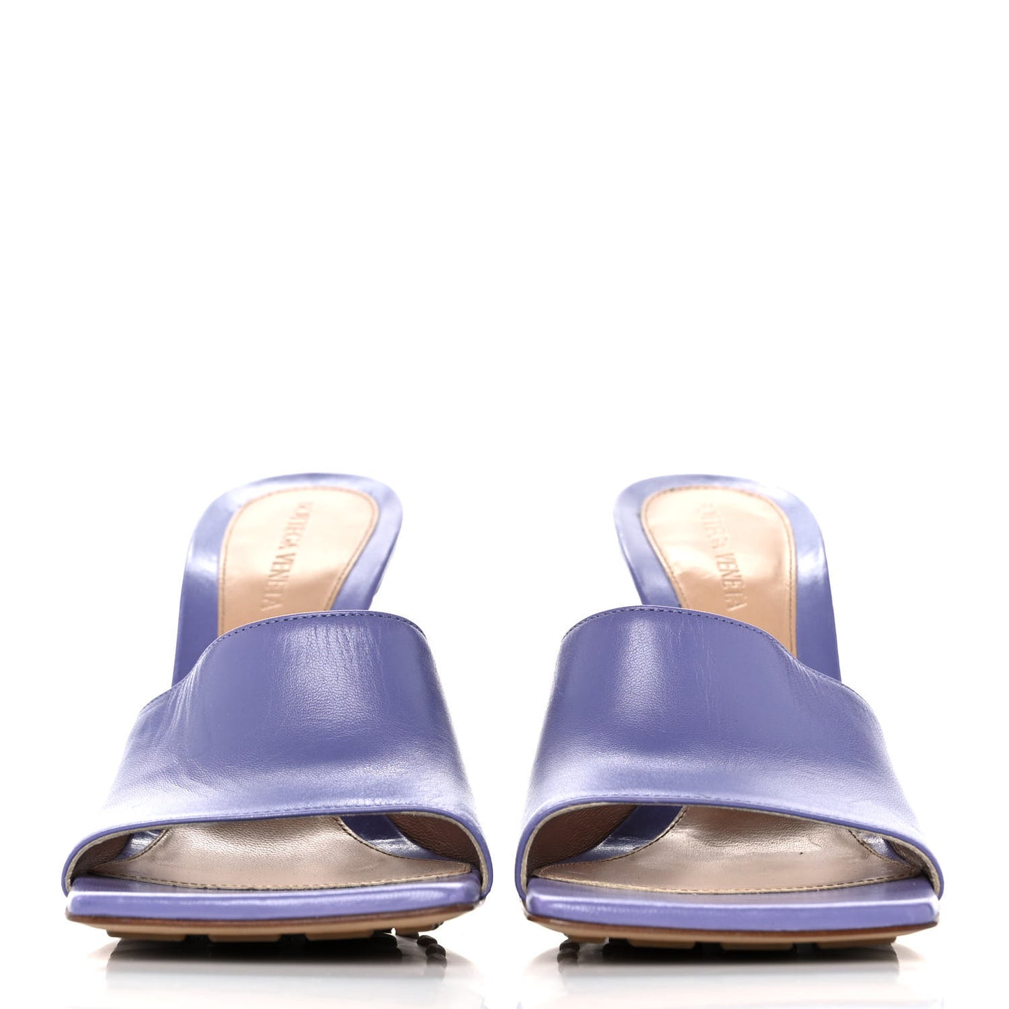 Lambskin Stretch Mule Sandals 39 Lavender