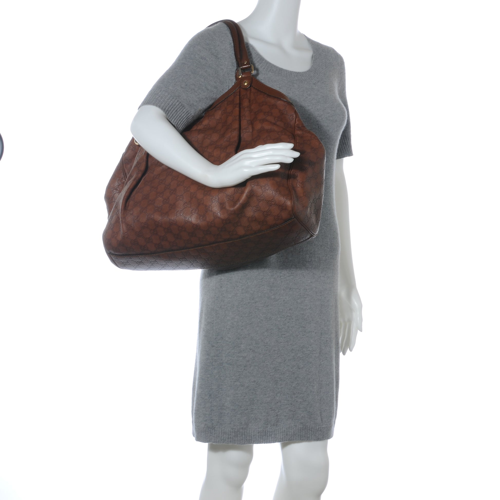 Gucci Guccissima Large Sukey Tote Bronze 2 of 8