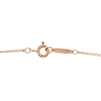 Tiffany 18K Rose Gold Diamond Lock Pendant Necklace 5 of 5