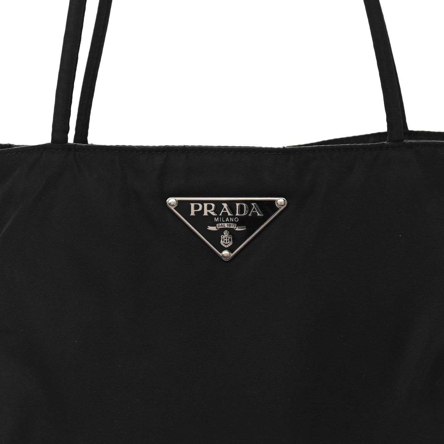 Prada Tessuto Nylon Soft Calf Tote Black 7 of 13