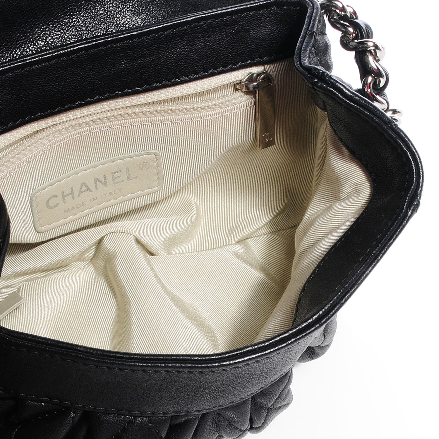 Chanel Washed Lambskin Mini Chain Around Messenger Black 5 of 7