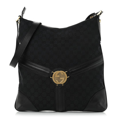 Gucci Monogram Interlocking GG Messenger Bag Black 1 of 4