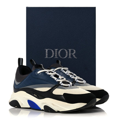 Christian Dior Technical Mesh Calfskin Mens B22 Sneakers 45 Blue Black 15 of 15