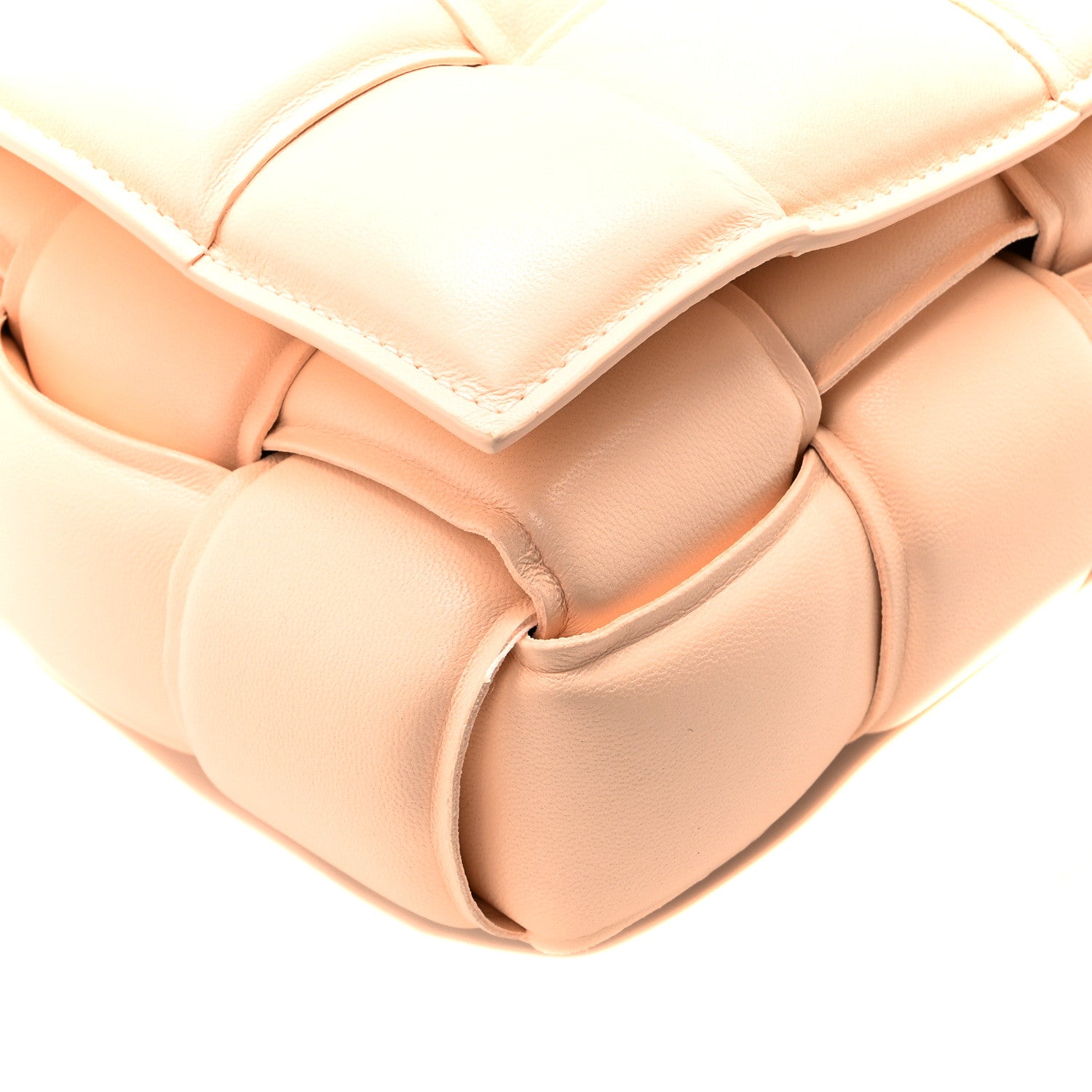 Bottega Veneta Nappa Maxi Intrecciato Padded Cassette Crossbody Bag Melon Washed 8 of 9